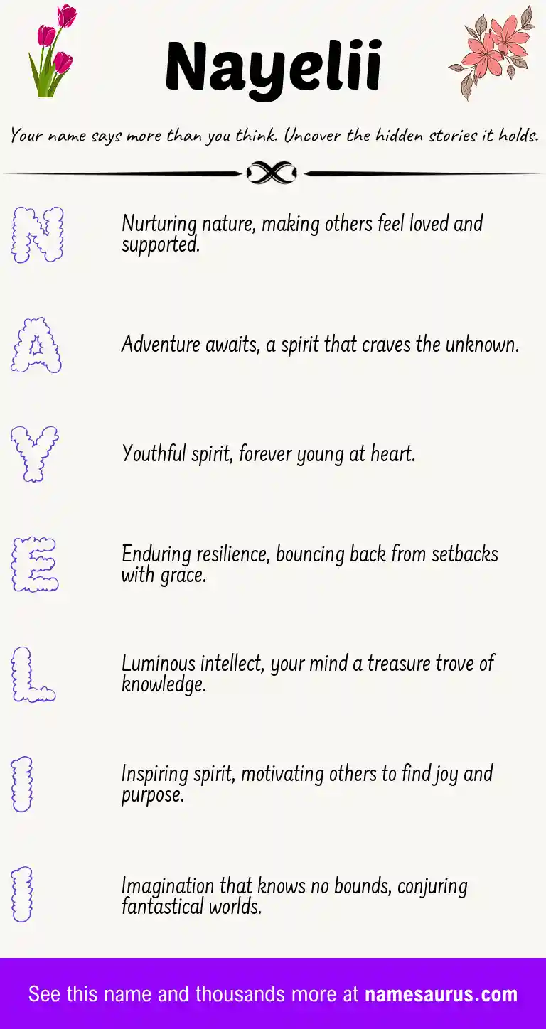 Acrostic poem about Nayelii.
