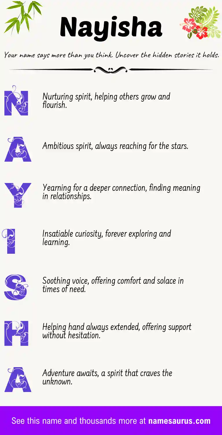 Acrostic poem about Nayisha.