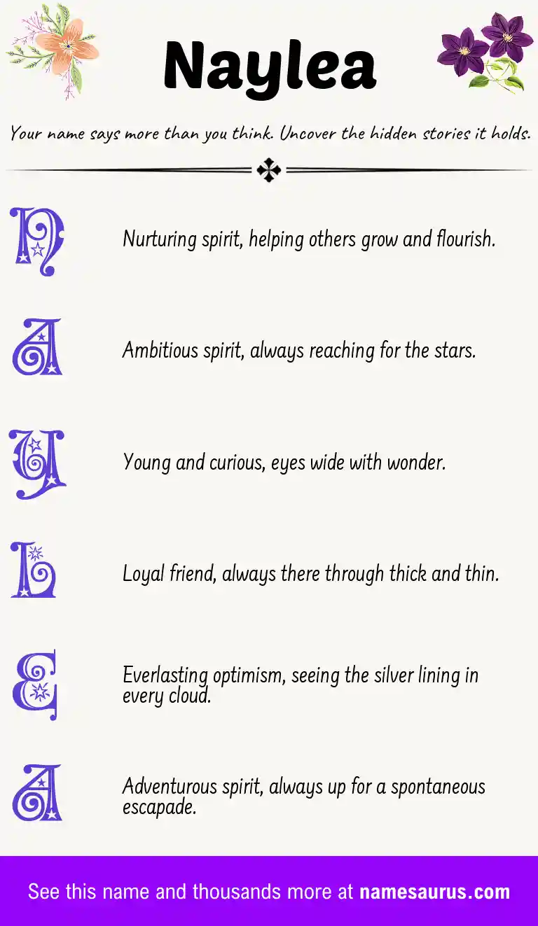 Acrostic poem about Naylea.