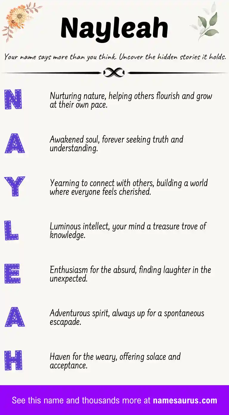 Acrostic poem about Nayleah.