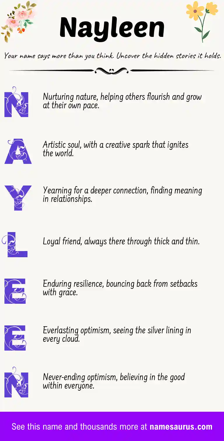 Acrostic poem about Nayleen.