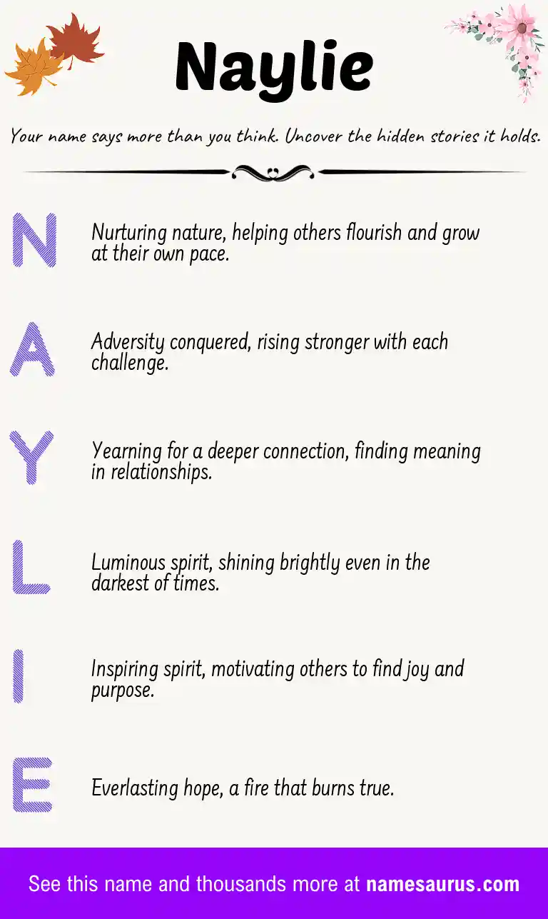 Acrostic poem about Naylie.