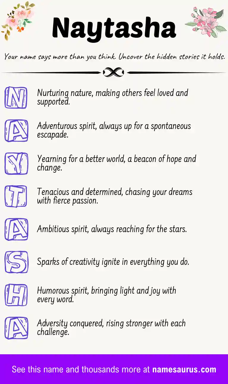 Acrostic poem about Naytasha.