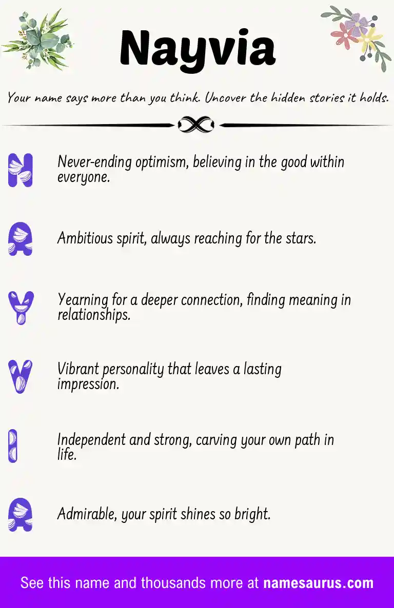 Acrostic poem about Nayvia.