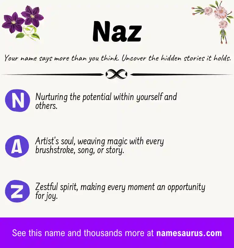 Acrostic poem about Naz.