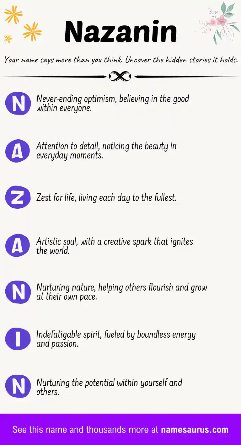 Acrostic poem about Nazanin.