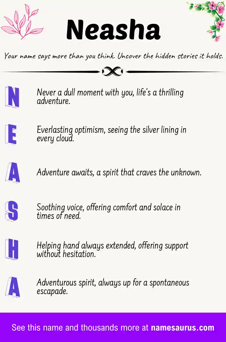Acrostic poem about Neasha.