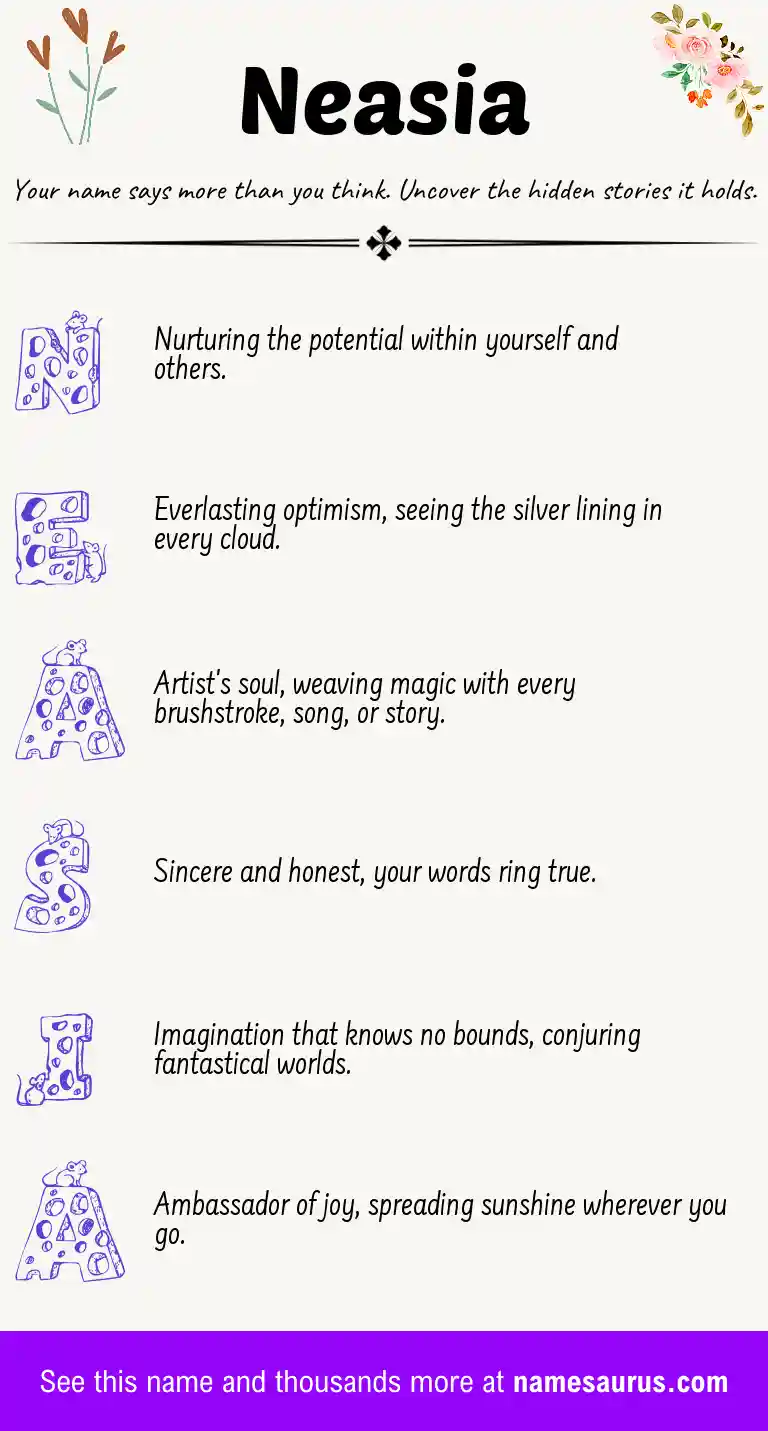 Acrostic poem about Neasia.