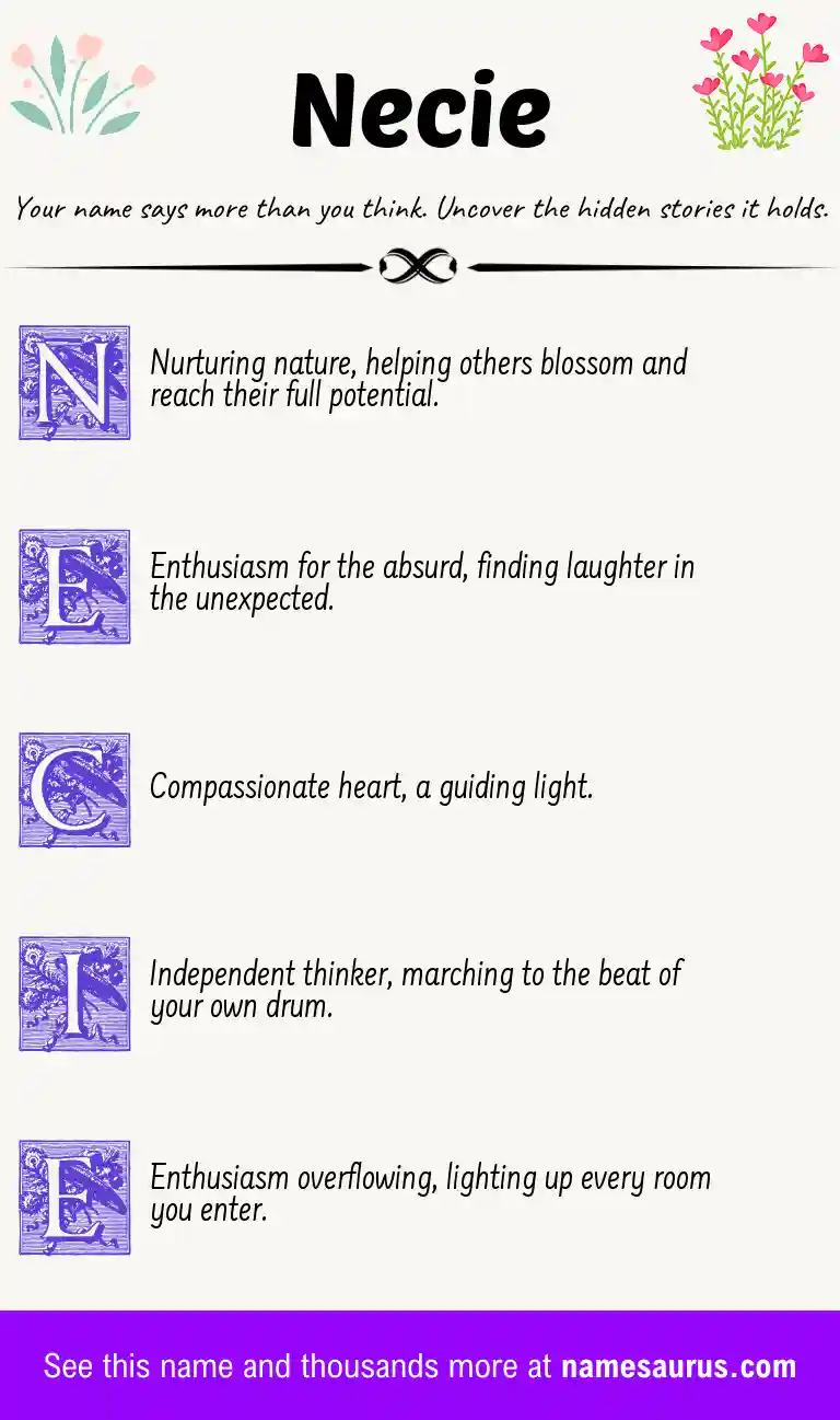 Acrostic poem about Necie.