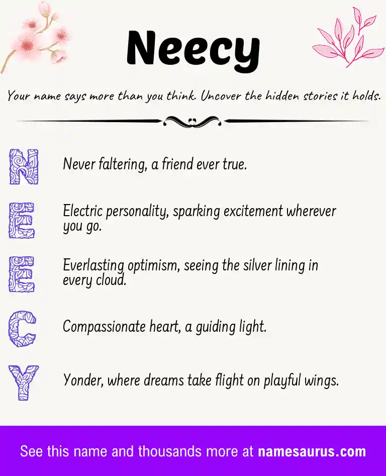 Acrostic poem about Neecy.