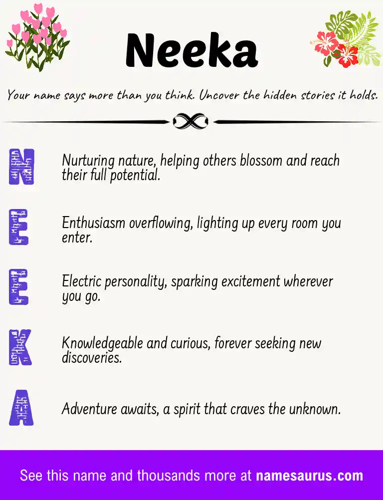 Acrostic poem about Neeka.