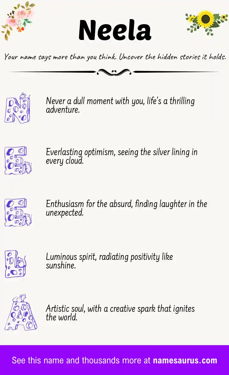 Acrostic poem about Neela.