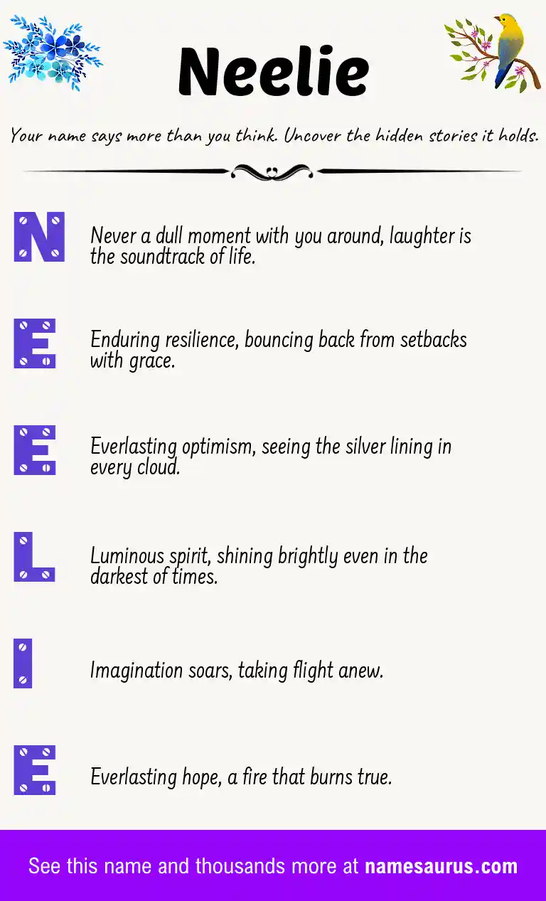 Acrostic poem about Neelie.
