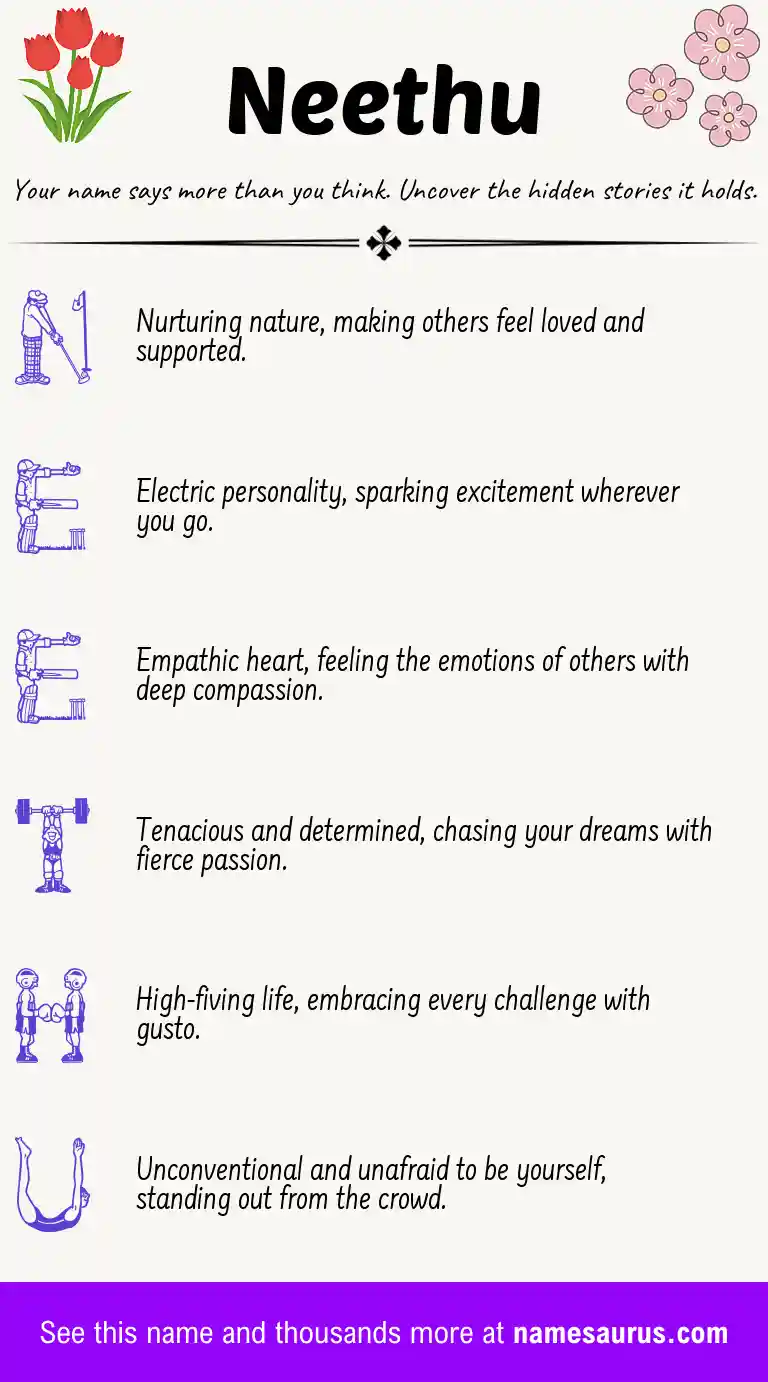 Acrostic poem about Neethu.