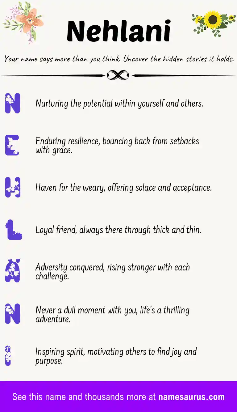 Acrostic poem about Nehlani.