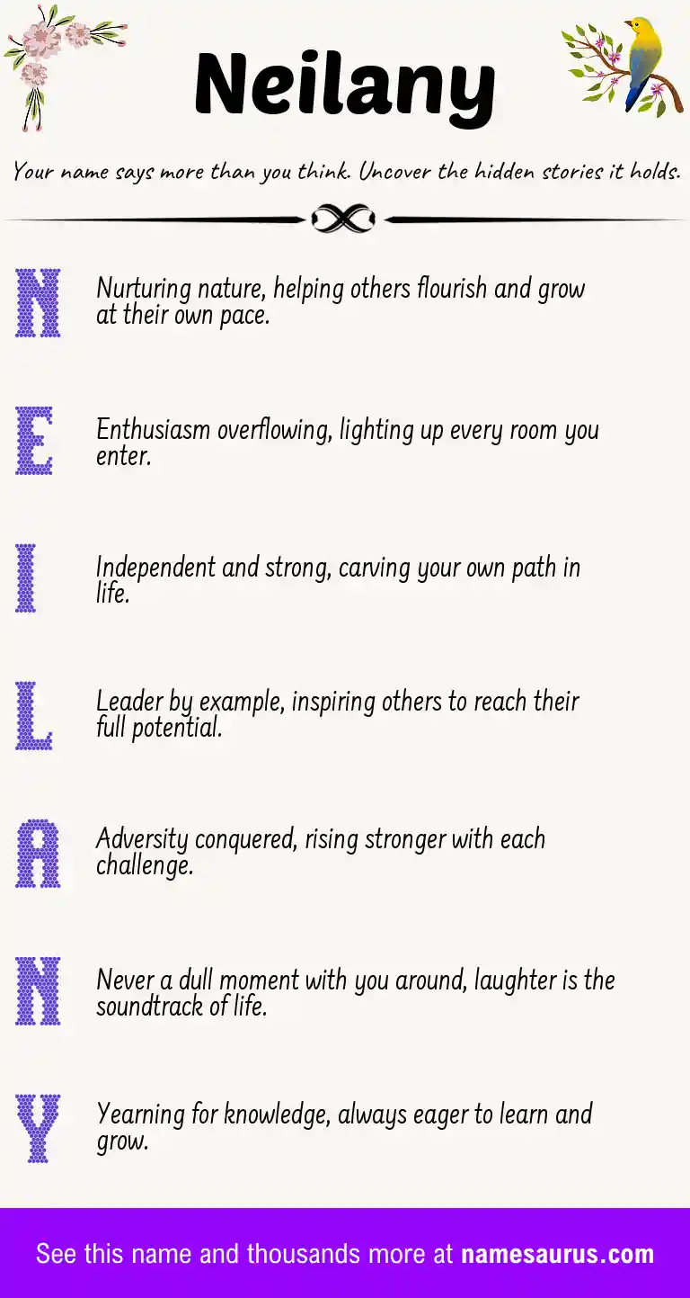 Acrostic poem about Neilany.