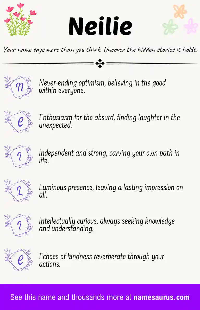 Acrostic poem about Neilie.
