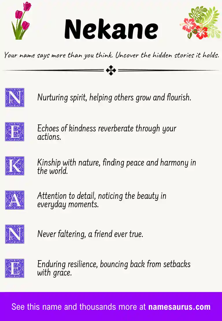 Acrostic poem about Nekane.