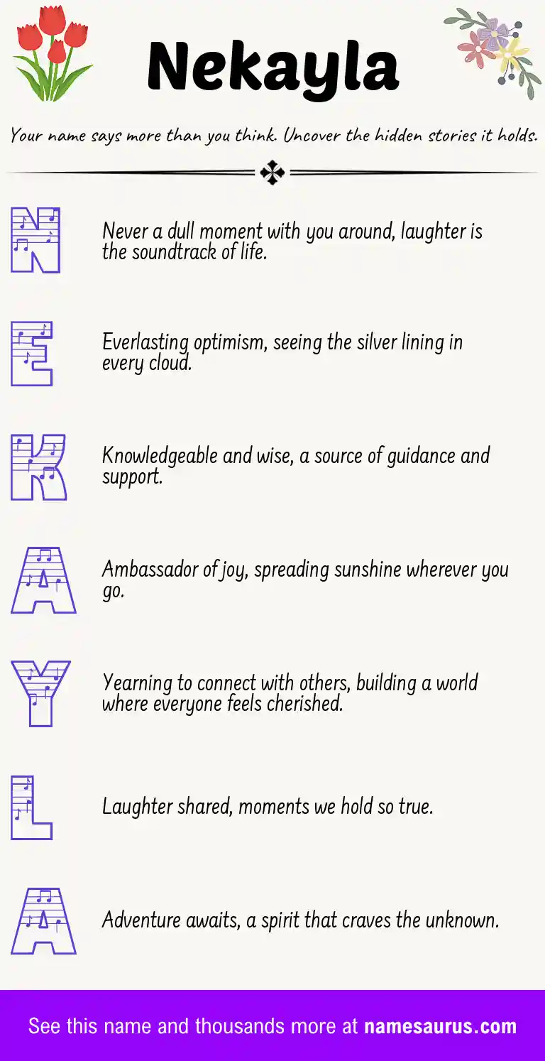Acrostic poem about Nekayla.