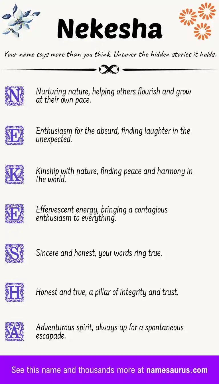 Acrostic poem about Nekesha.