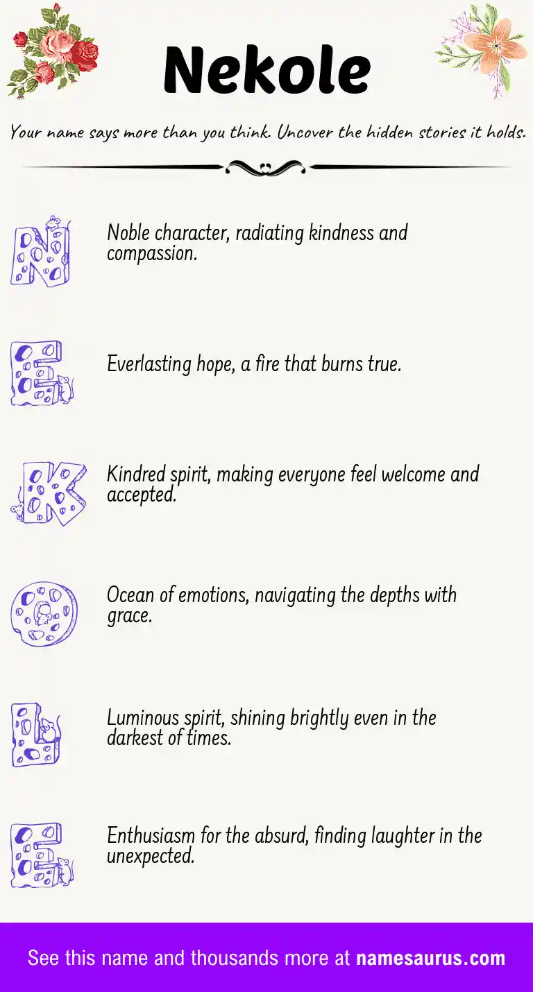 Acrostic poem about Nekole.