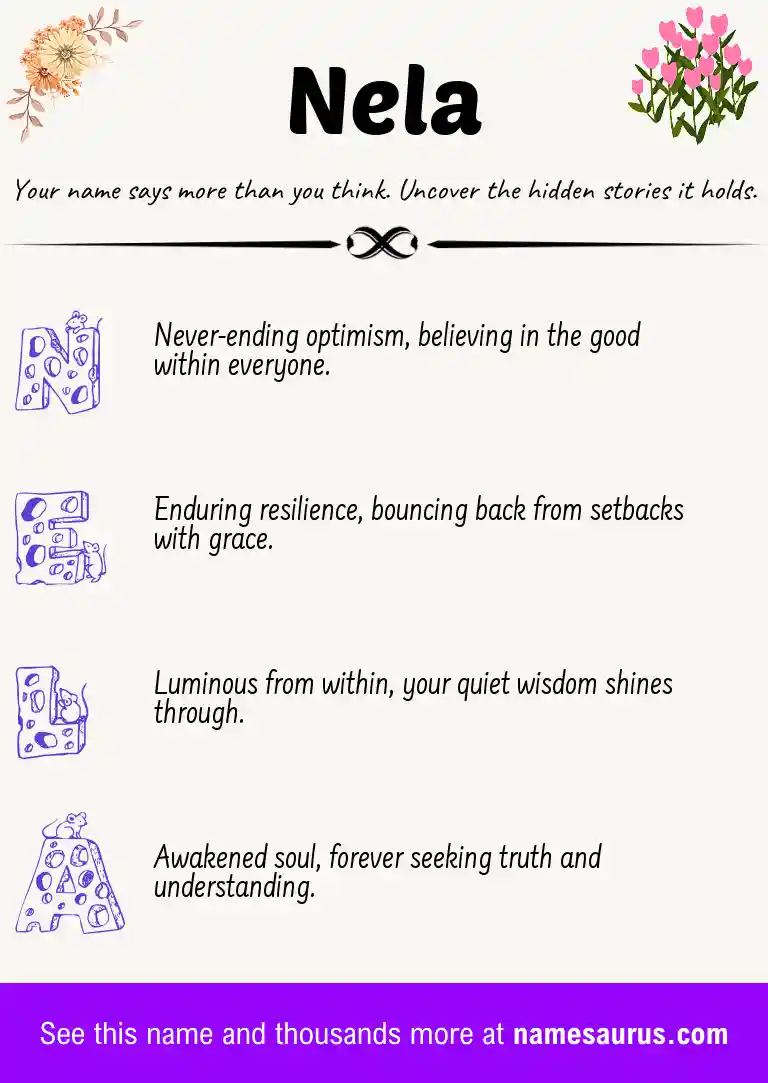 Acrostic poem about Nela.