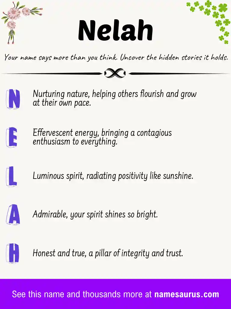 Acrostic poem about Nelah.