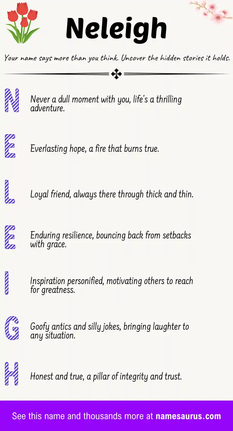Acrostic poem about Neleigh.