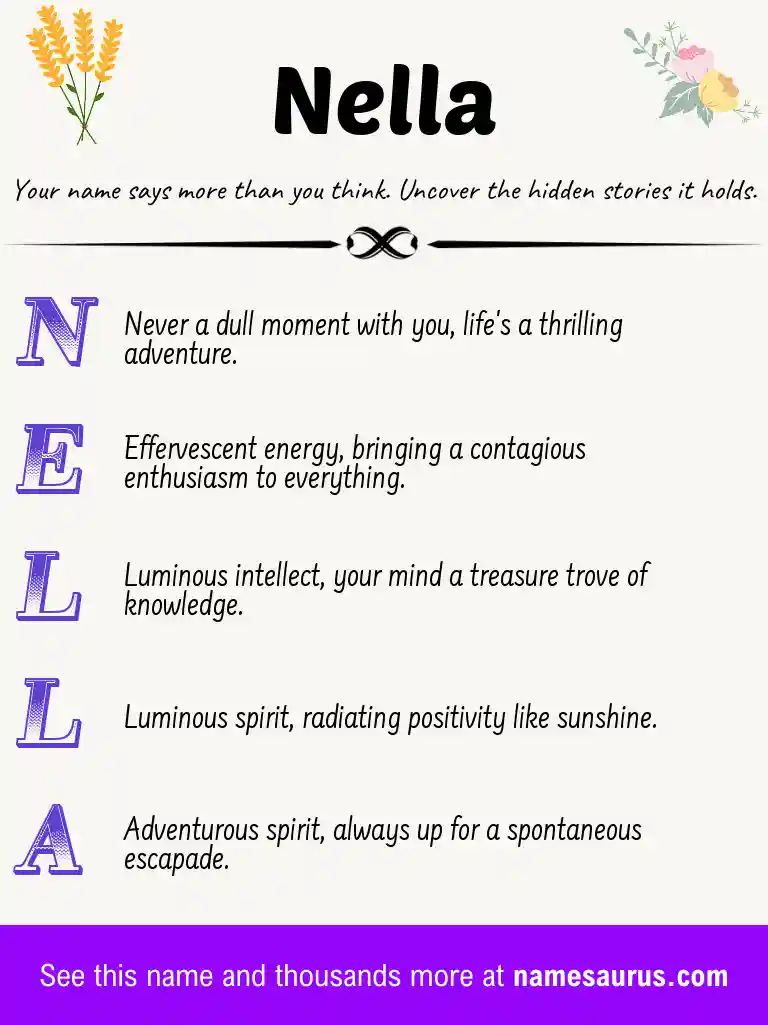 Acrostic poem about Nella.