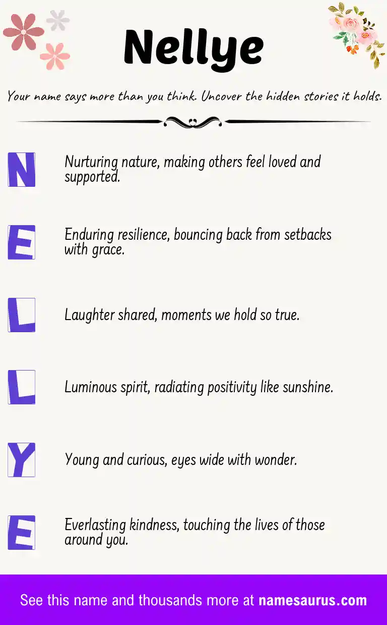 Acrostic poem about Nellye.