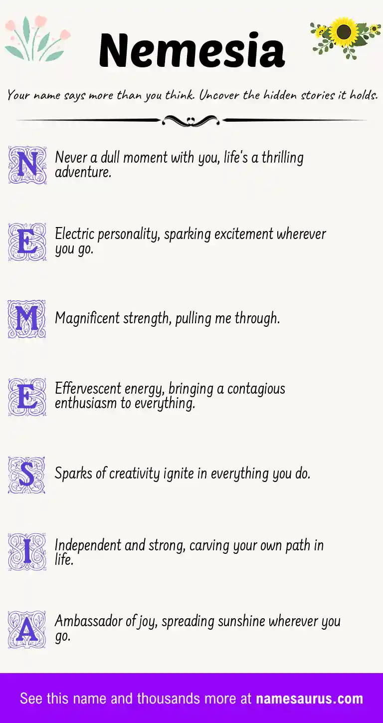 Acrostic poem about Nemesia.