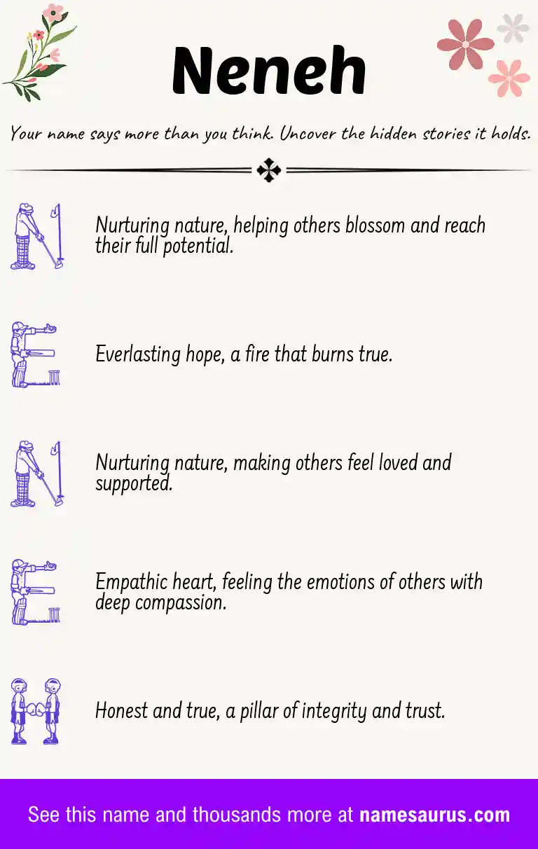 Acrostic poem about Neneh.