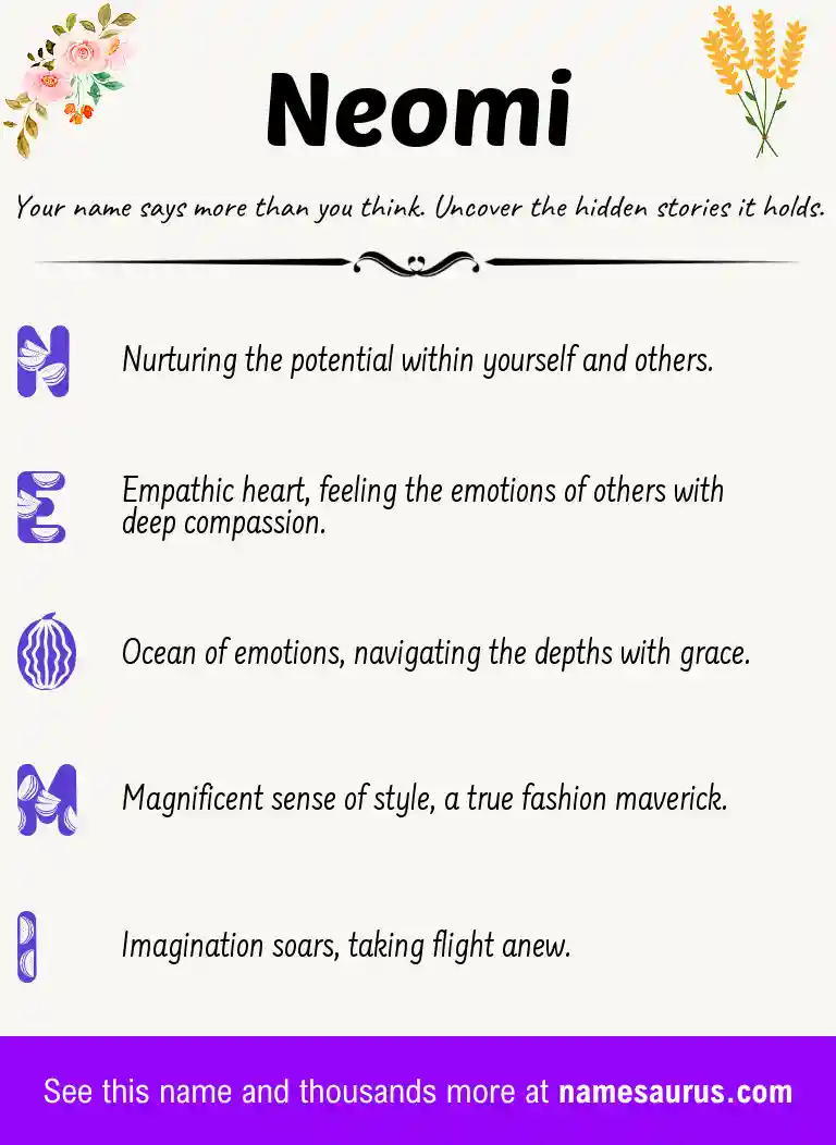 Acrostic poem about Neomi.