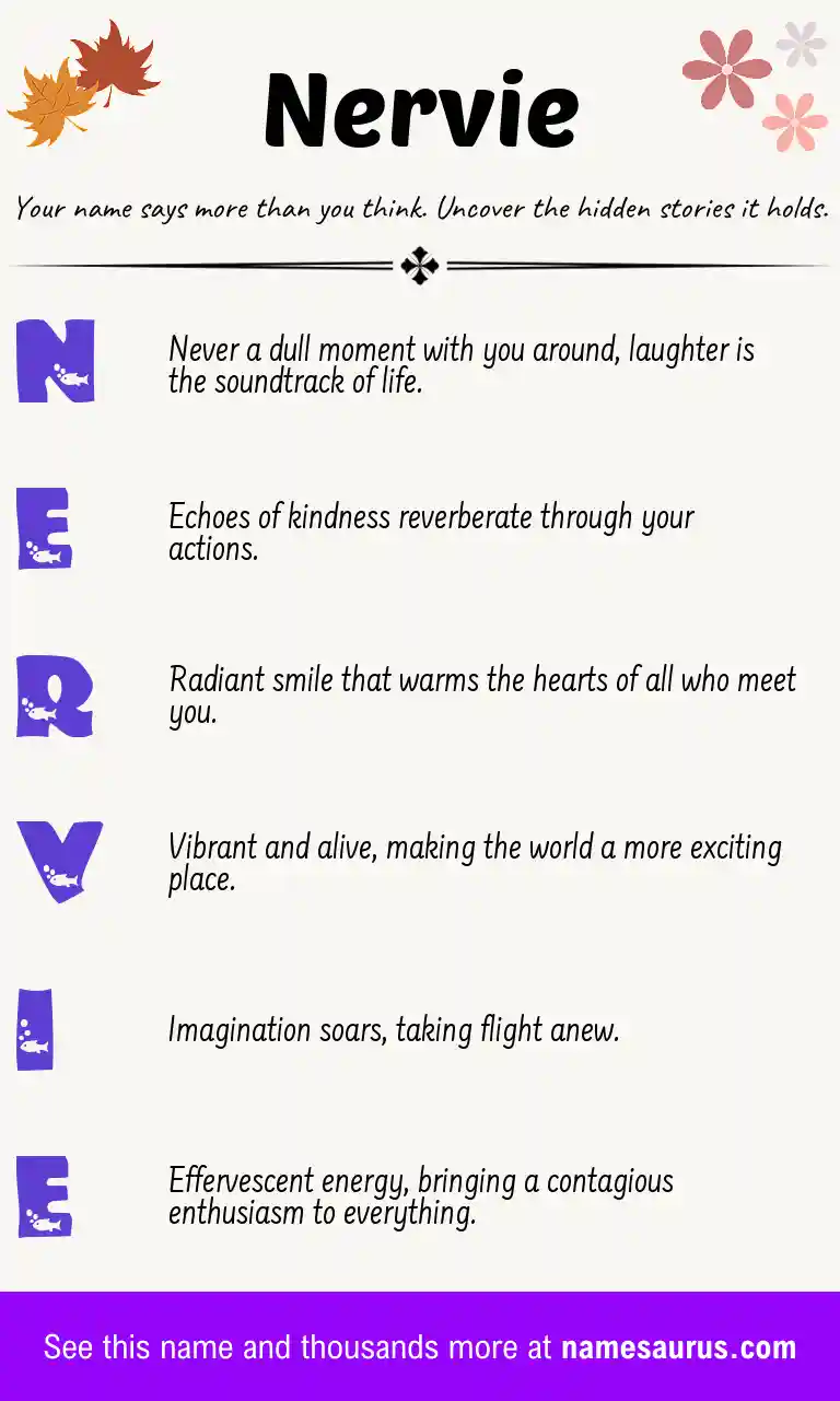 Acrostic poem about Nervie.