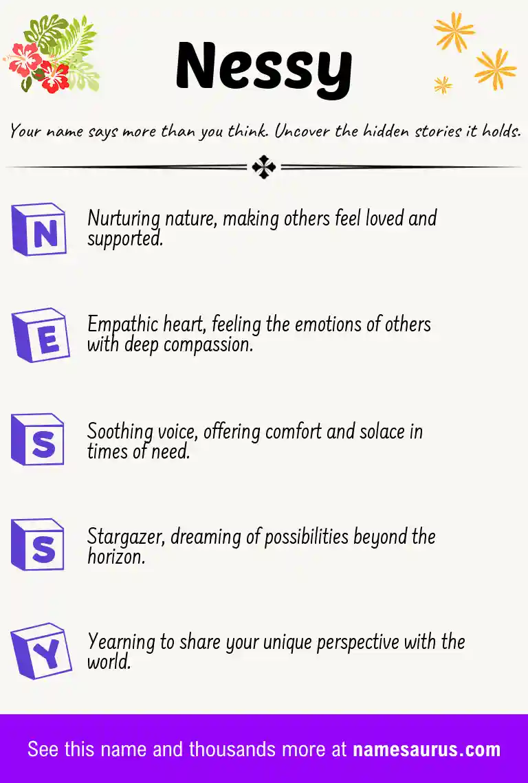 Acrostic poem about Nessy.