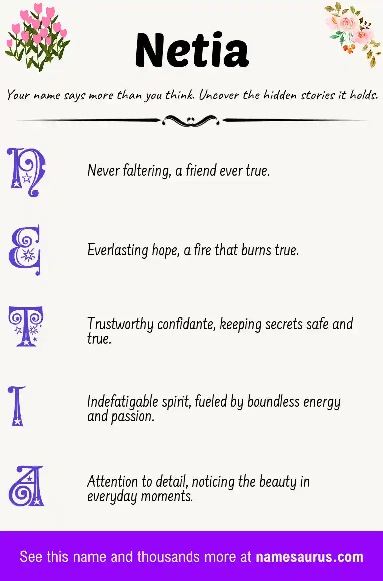 Acrostic poem about Netia.