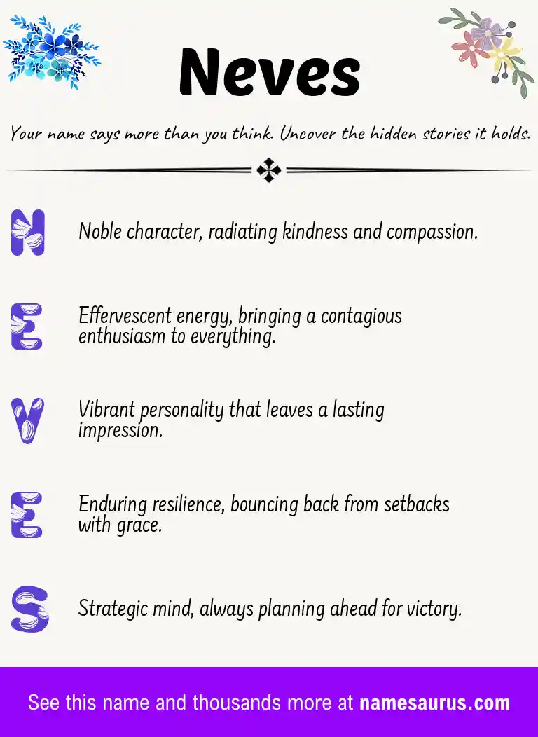 Acrostic poem about Neves.
