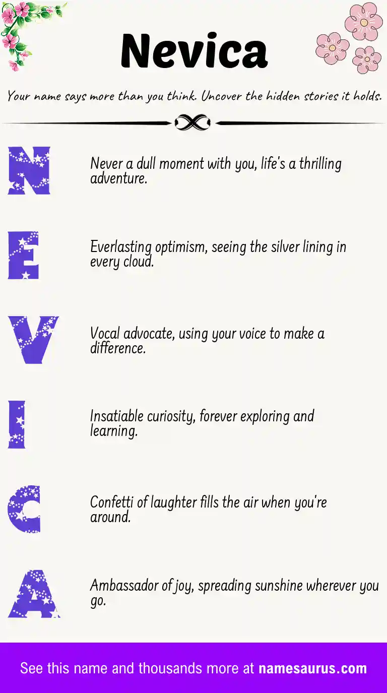 Acrostic poem about Nevica.