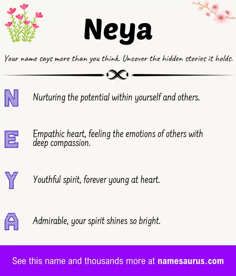 Acrostic poem about Neya.