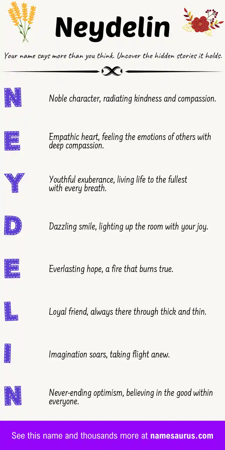 Acrostic poem about Neydelin.