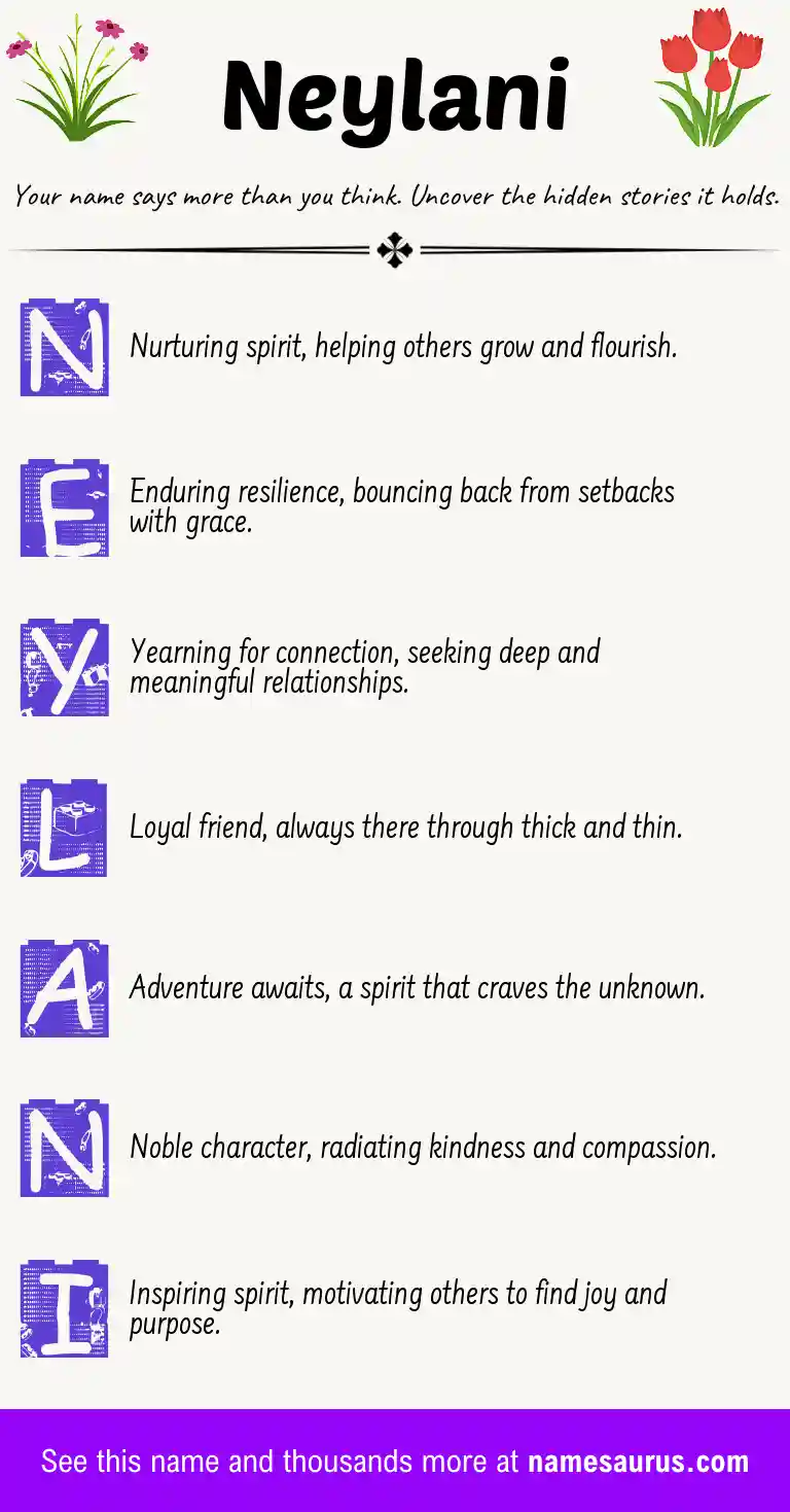 Acrostic poem about Neylani.