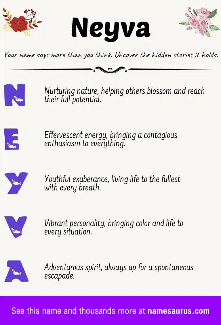Acrostic poem about Neyva.