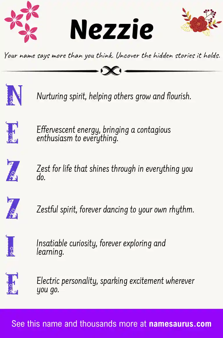 Acrostic poem about Nezzie.