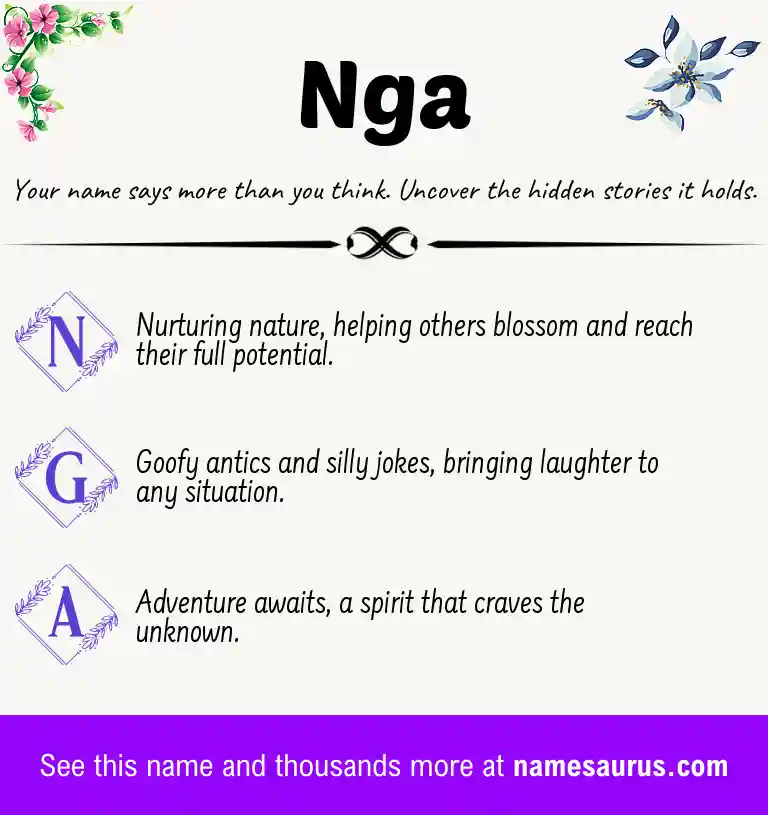 Acrostic poem about Nga.