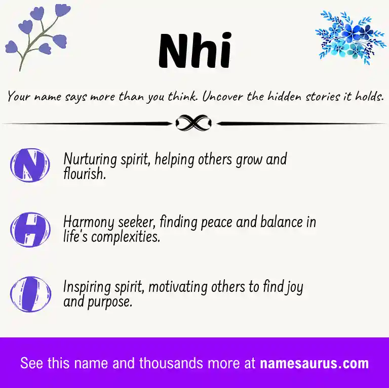 Acrostic poem about Nhi.