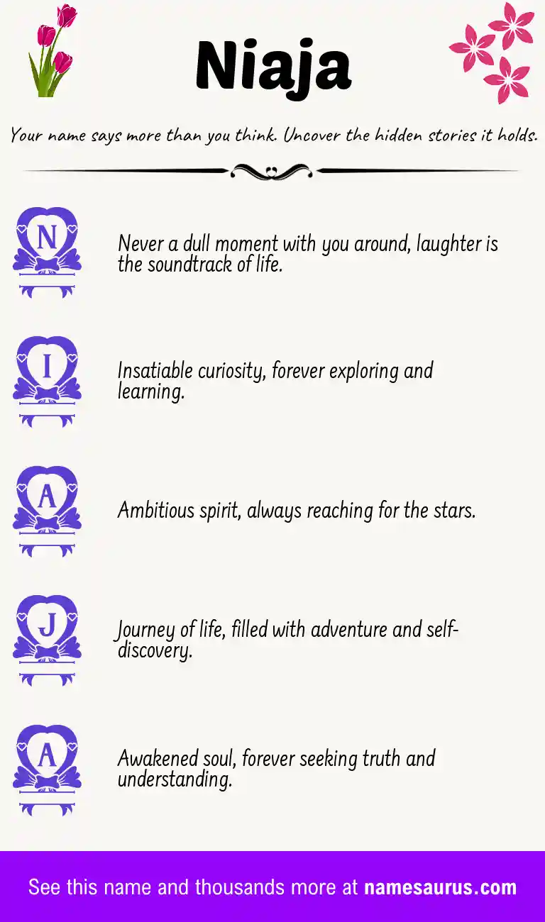 Acrostic poem about Niaja.