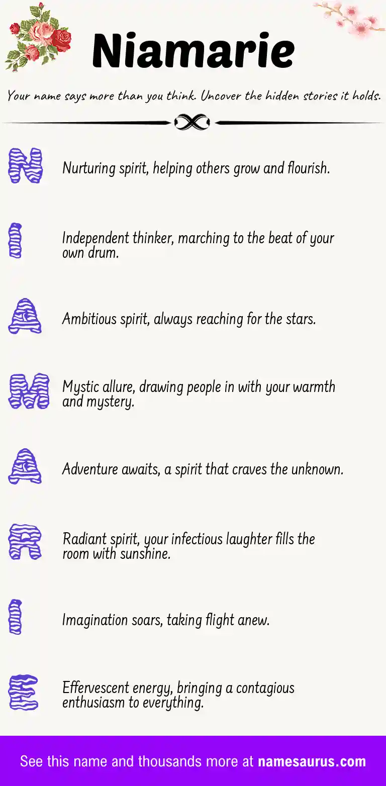 Acrostic poem about Niamarie.