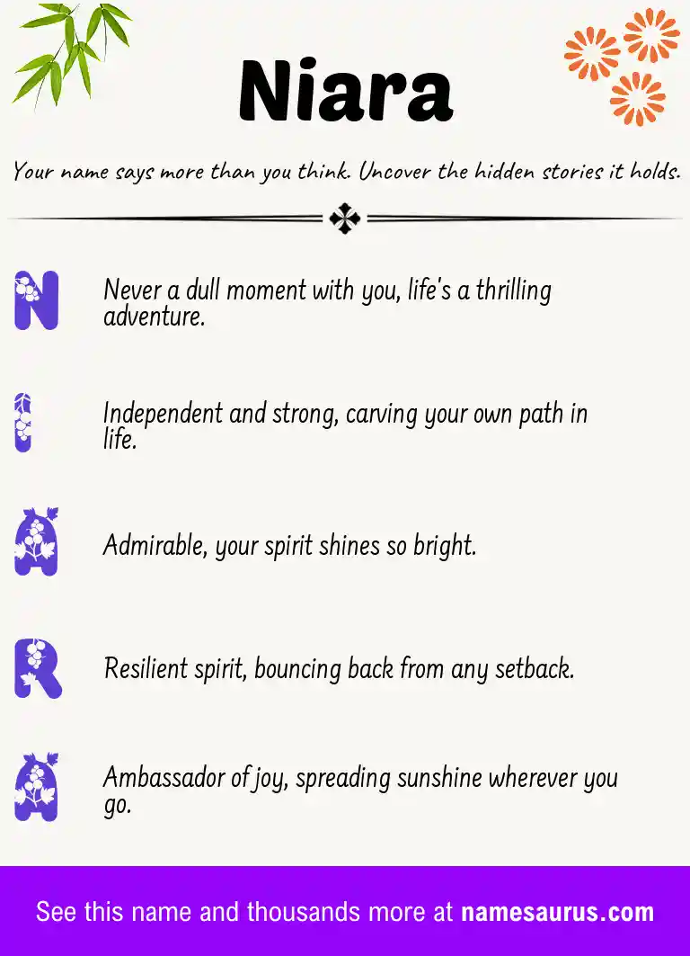 Acrostic poem about Niara.