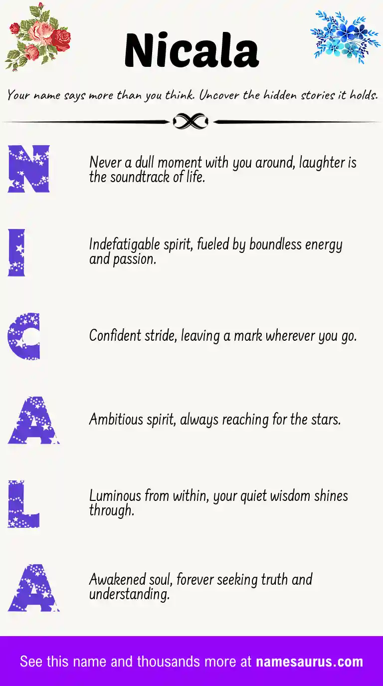 Acrostic poem about Nicala.