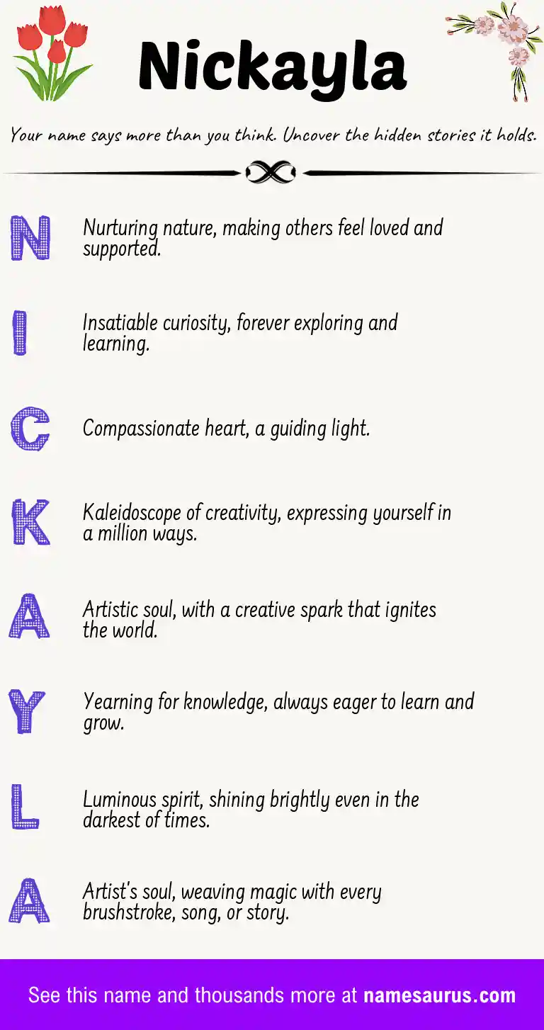 Acrostic poem about Nickayla.